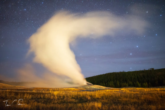 Old Faithful After Dark